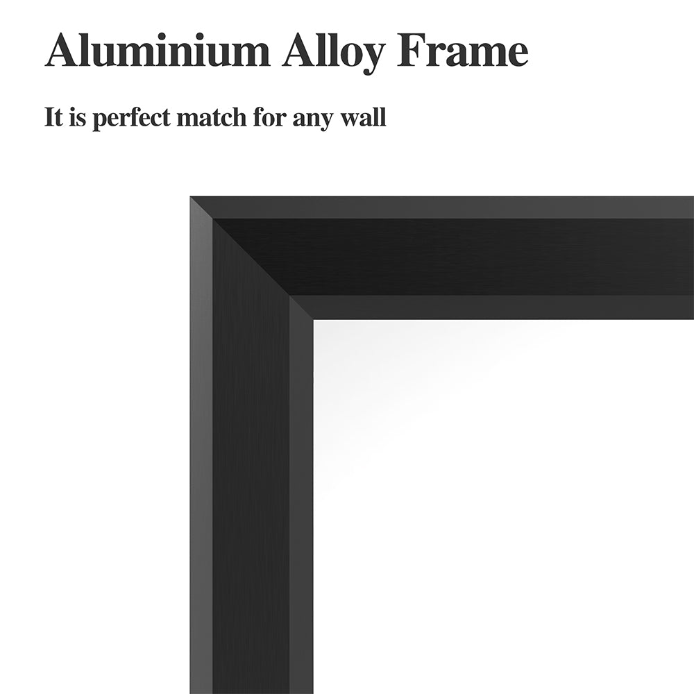 48x32 Inch Modern Rectangle Mirror - Black Frame_6