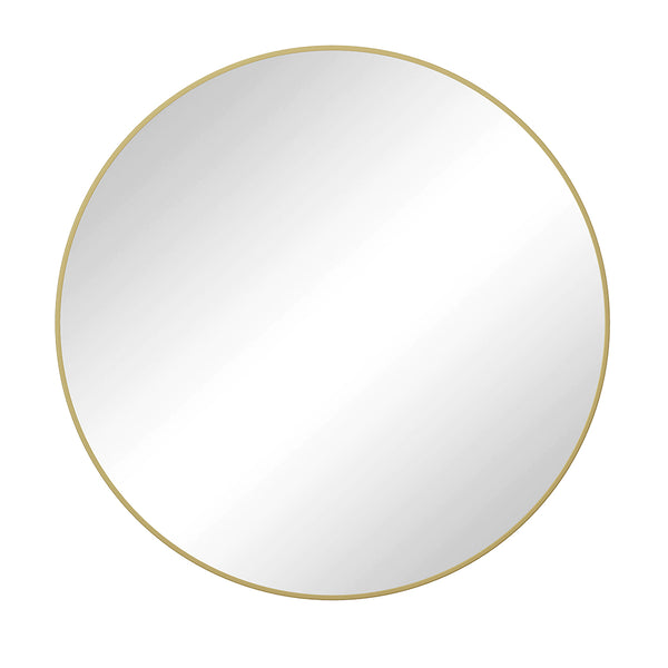 48-Inch Oversized Round Metal Framed Mirror - Gold_0