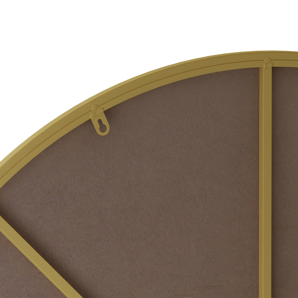 39-Inch Round Metal Framed Mirror - Gold_4