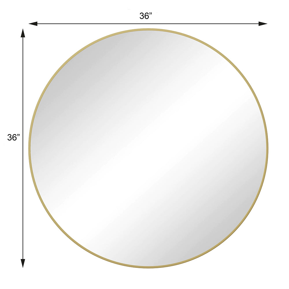 36-Inch Round Metal Framed Mirror - Gold_6