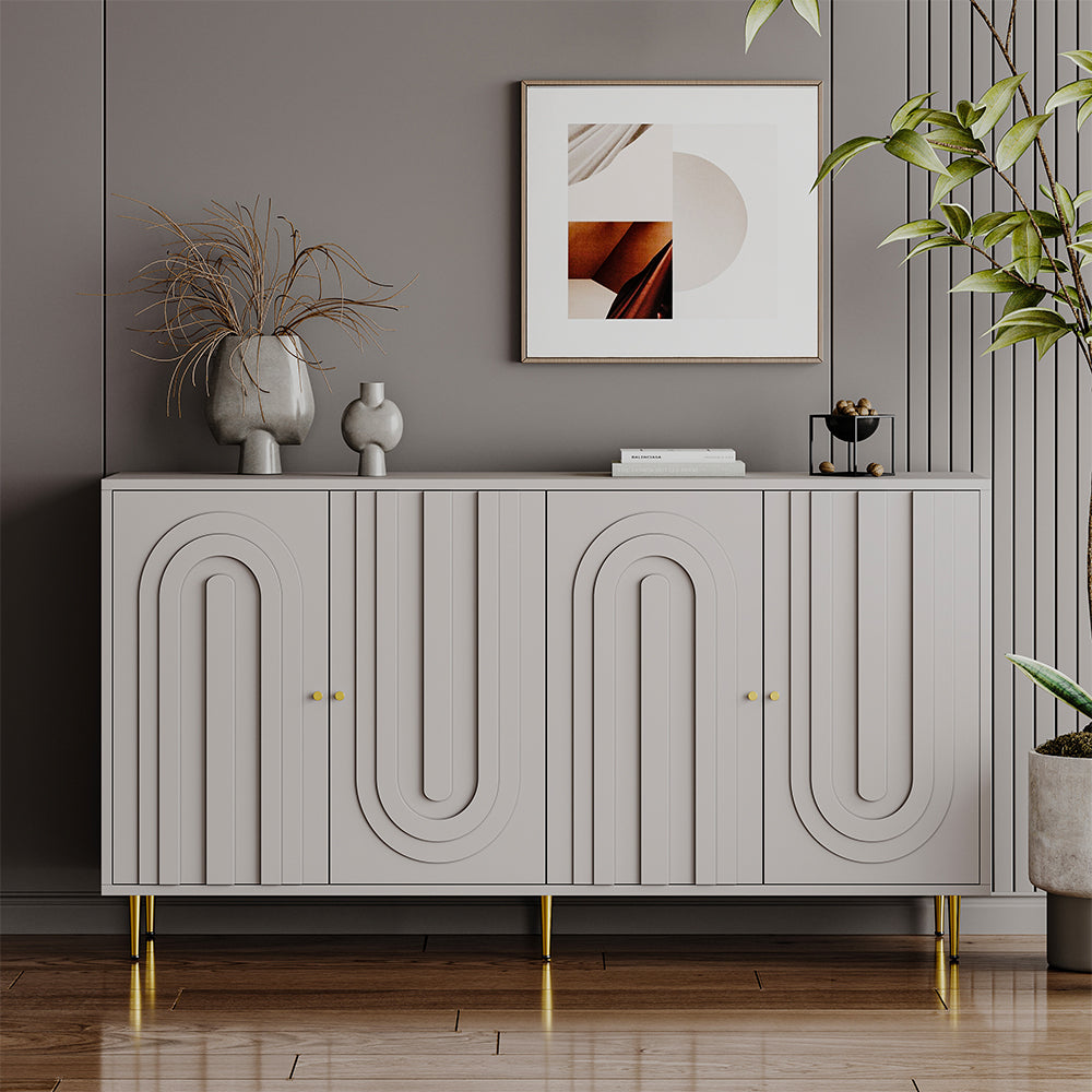 Modern Lacquered Wooden Sideboard - Grey_3