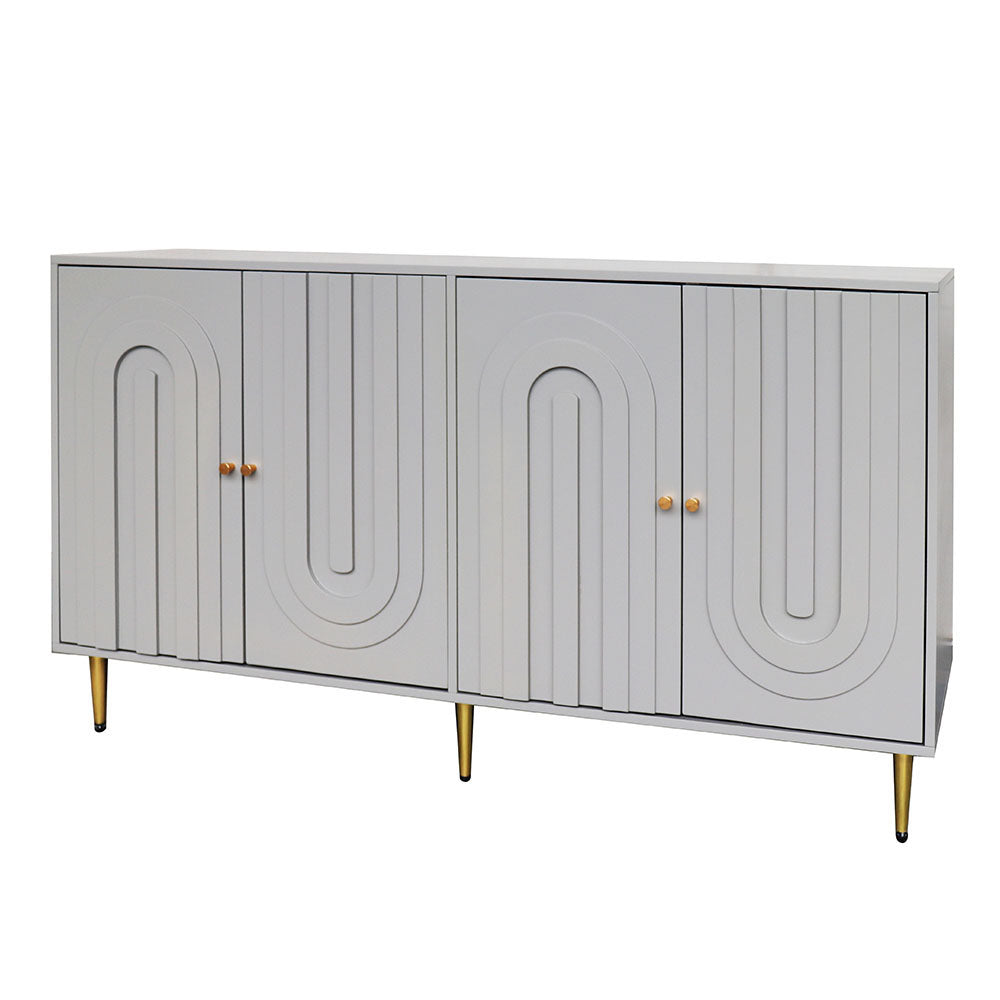 Modern Lacquered Wooden Sideboard - Grey_1