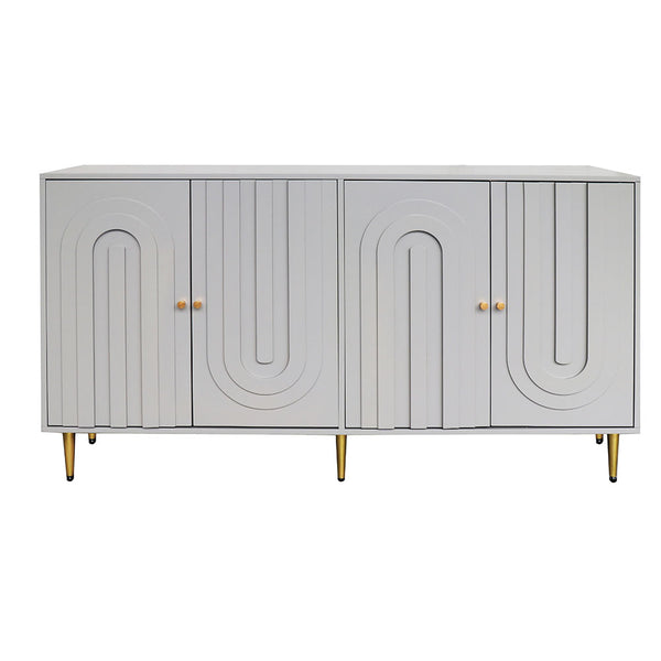 Modern Lacquered Wooden Sideboard - Grey_0