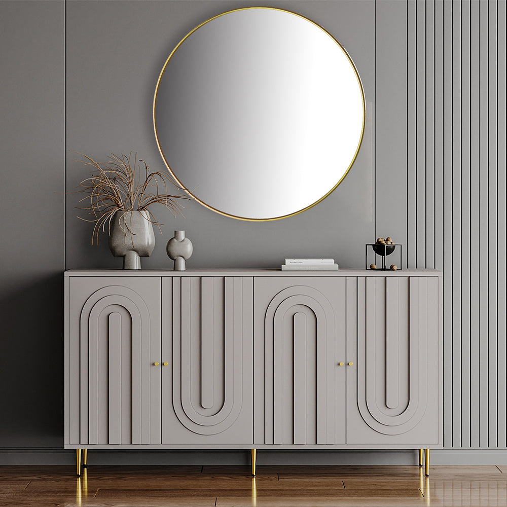 Modern Lacquered Wooden Sideboard - Grey_4