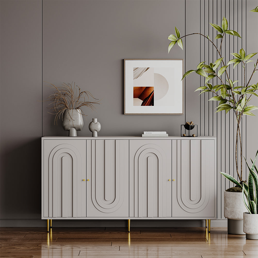 Modern Lacquered Wooden Sideboard - Grey_7