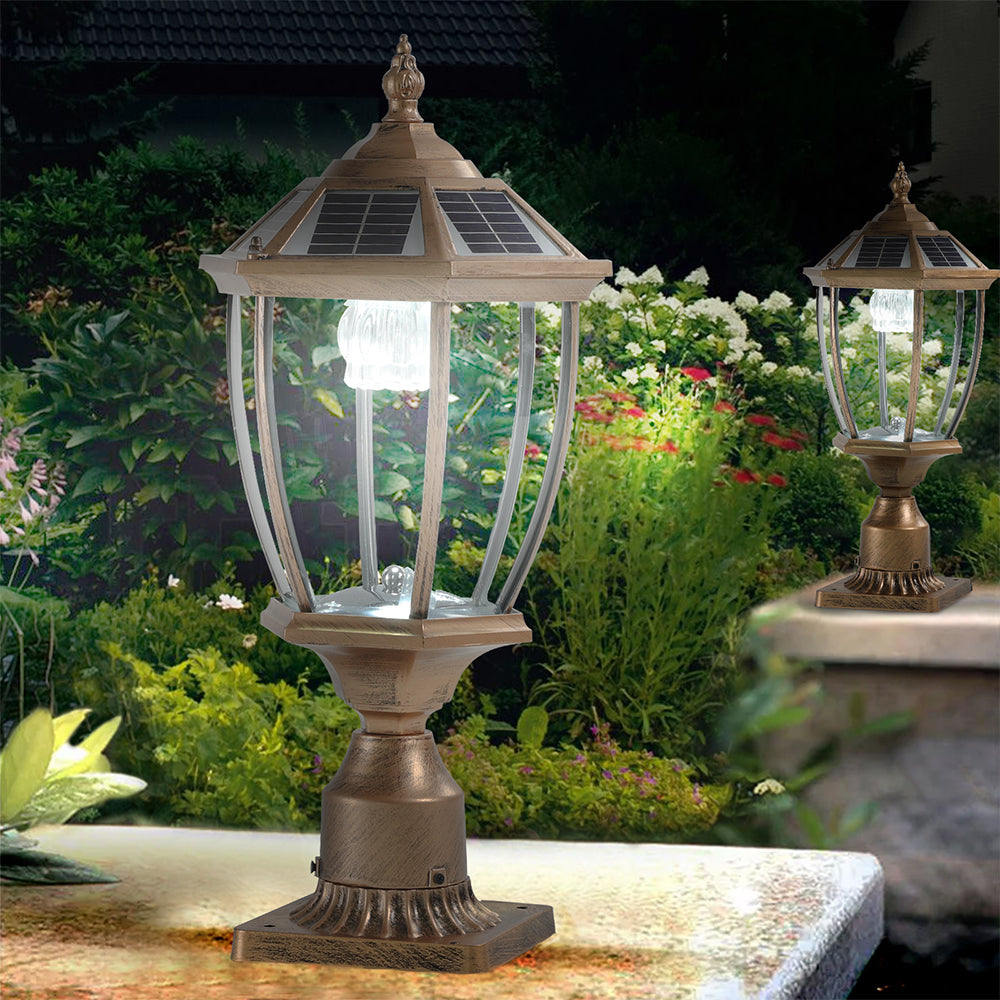 Retro Gold Solar LED Column Headlights - Dimmable_3