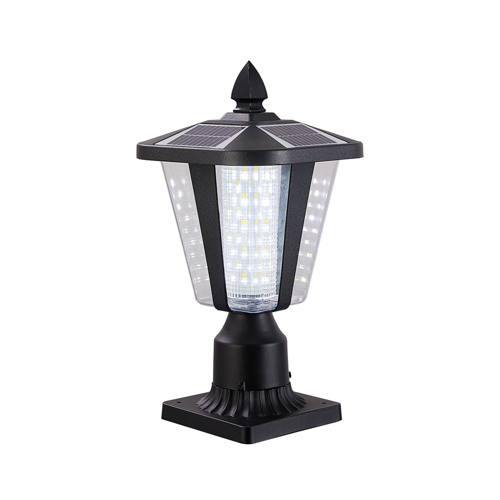 Black Solar LED Column Headlights - Dimmable_0