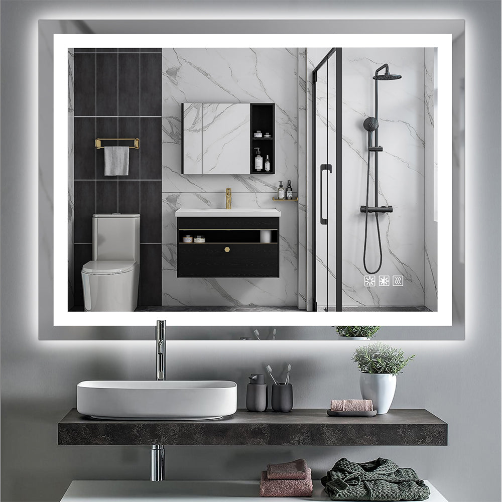 48x36 Inch LED Bathroom Vanity Mirror with Lights, Anti-Fog & Dimmable_1