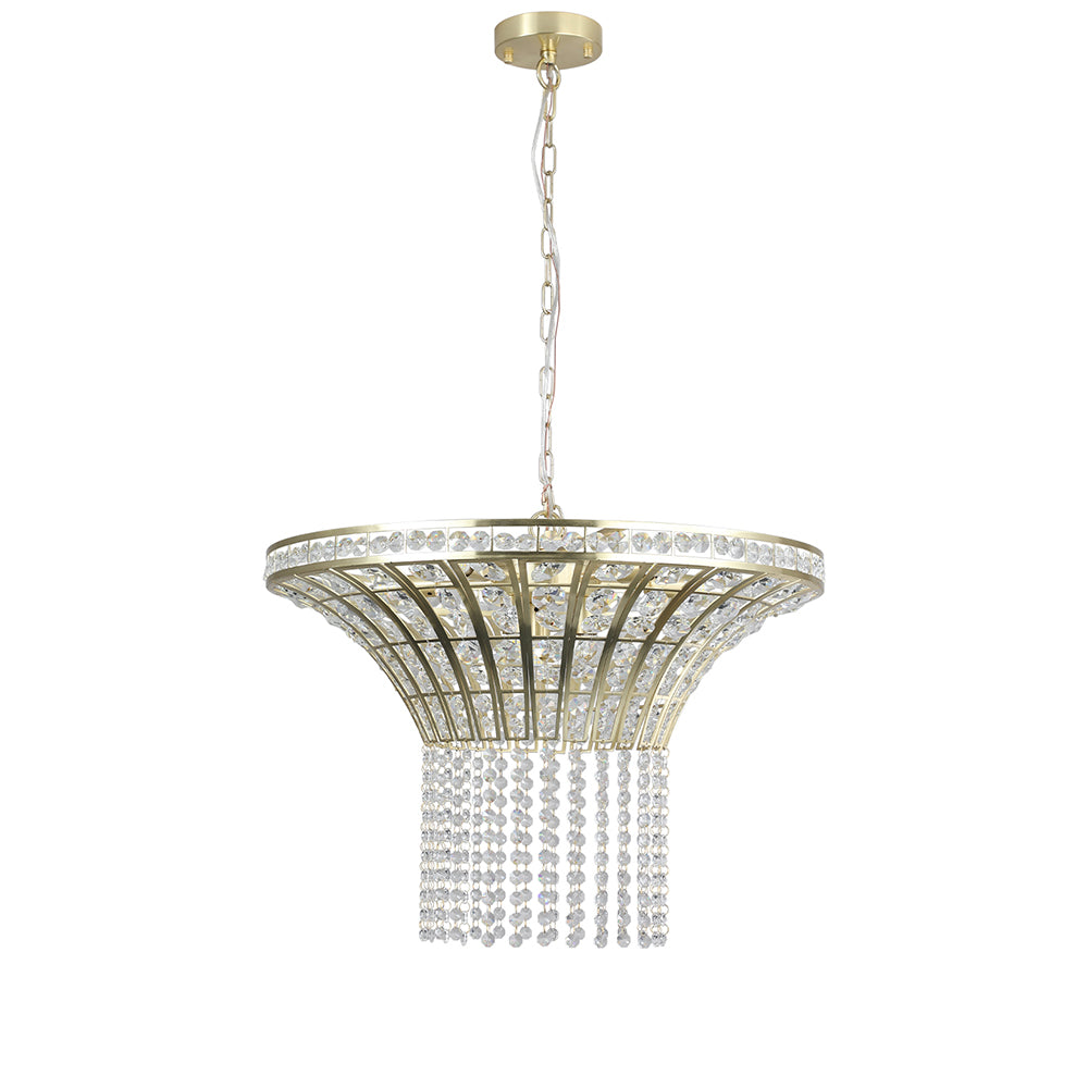 23.6 Inch Wide Crystal Waterfall Chandelier - 8-Light_0