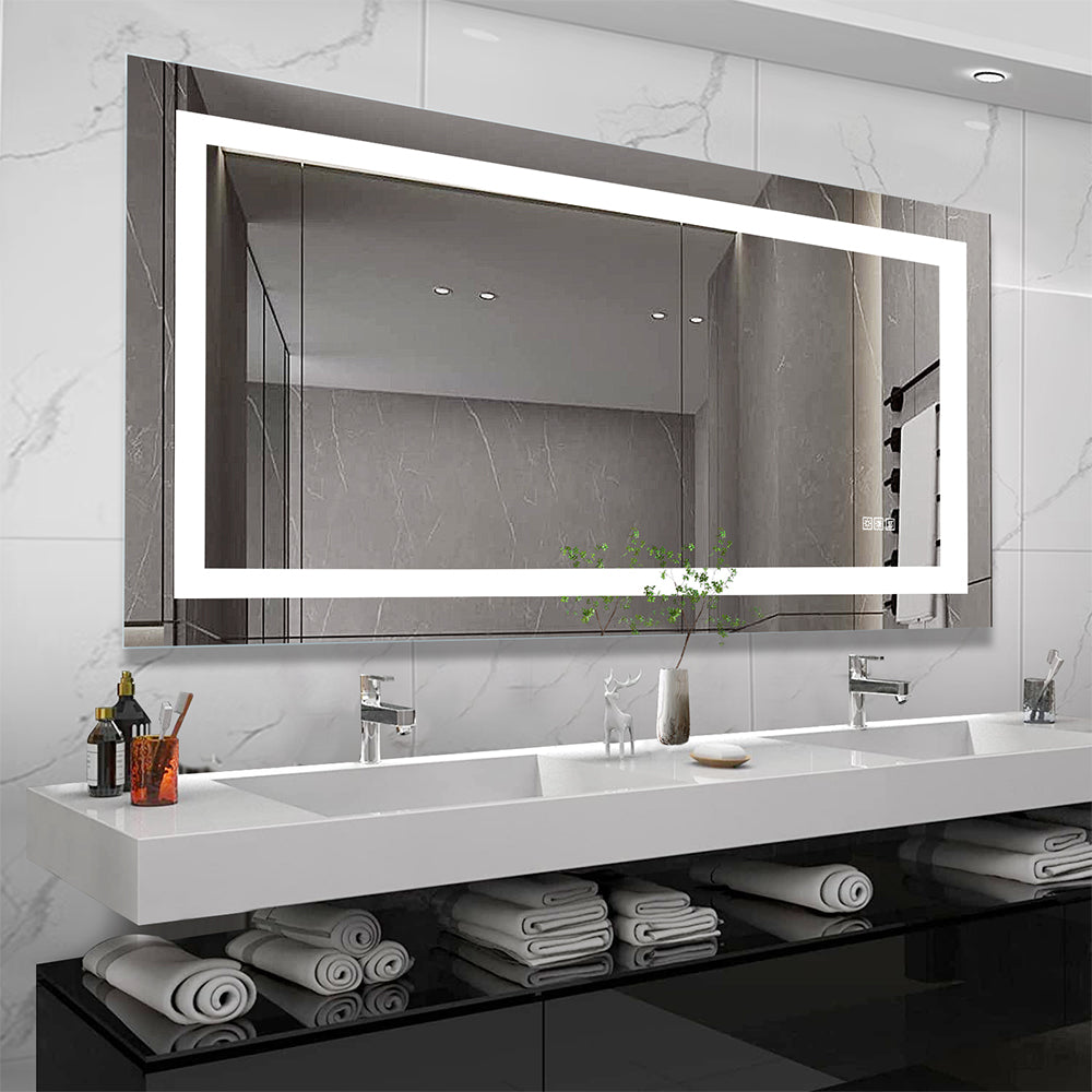 72x36 Inch LED Bathroom Vanity Mirror with Dimmable Lights & Anti-Fog Feature_2