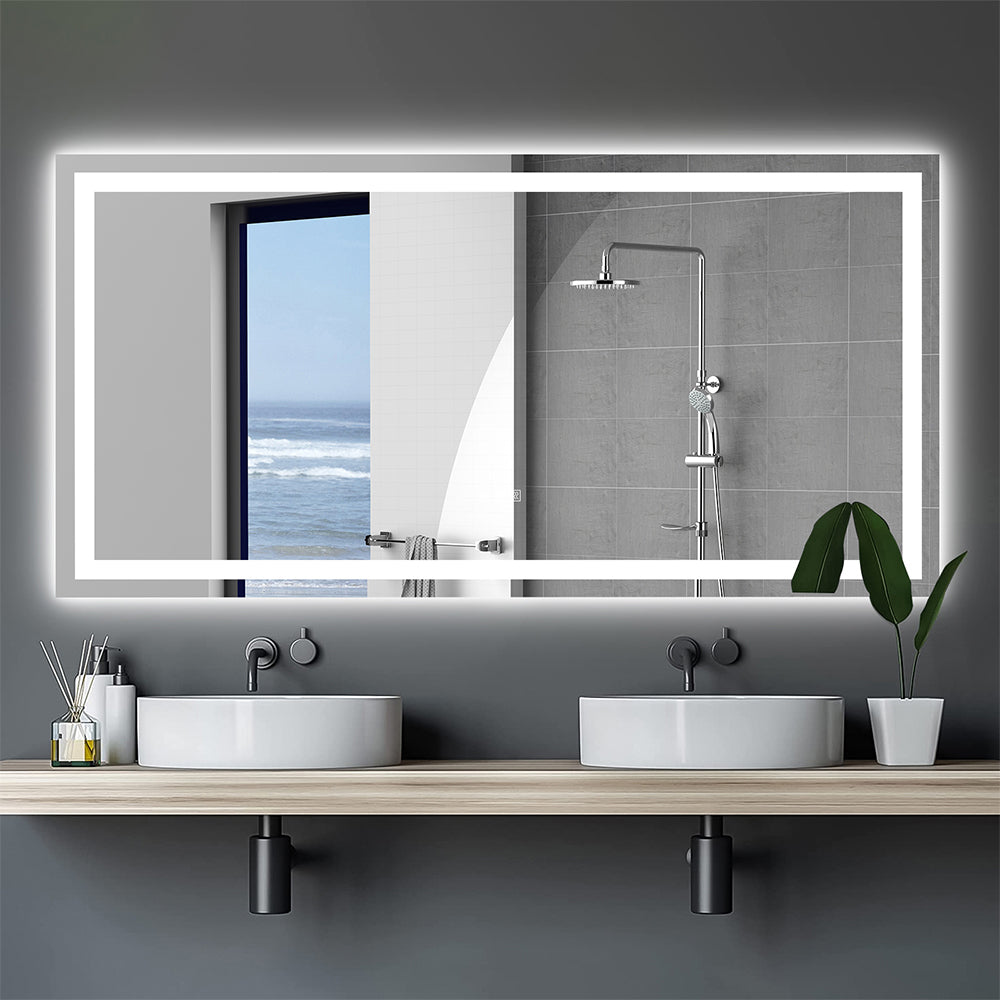 72x36 Inch LED Bathroom Vanity Mirror with Dimmable Lights & Anti-Fog Feature_1