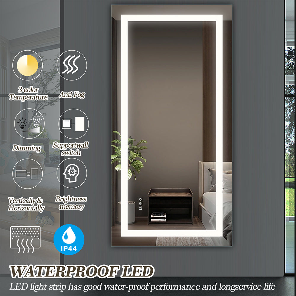 72x36 Inch LED Bathroom Vanity Mirror with Dimmable Lights & Anti-Fog Feature_4