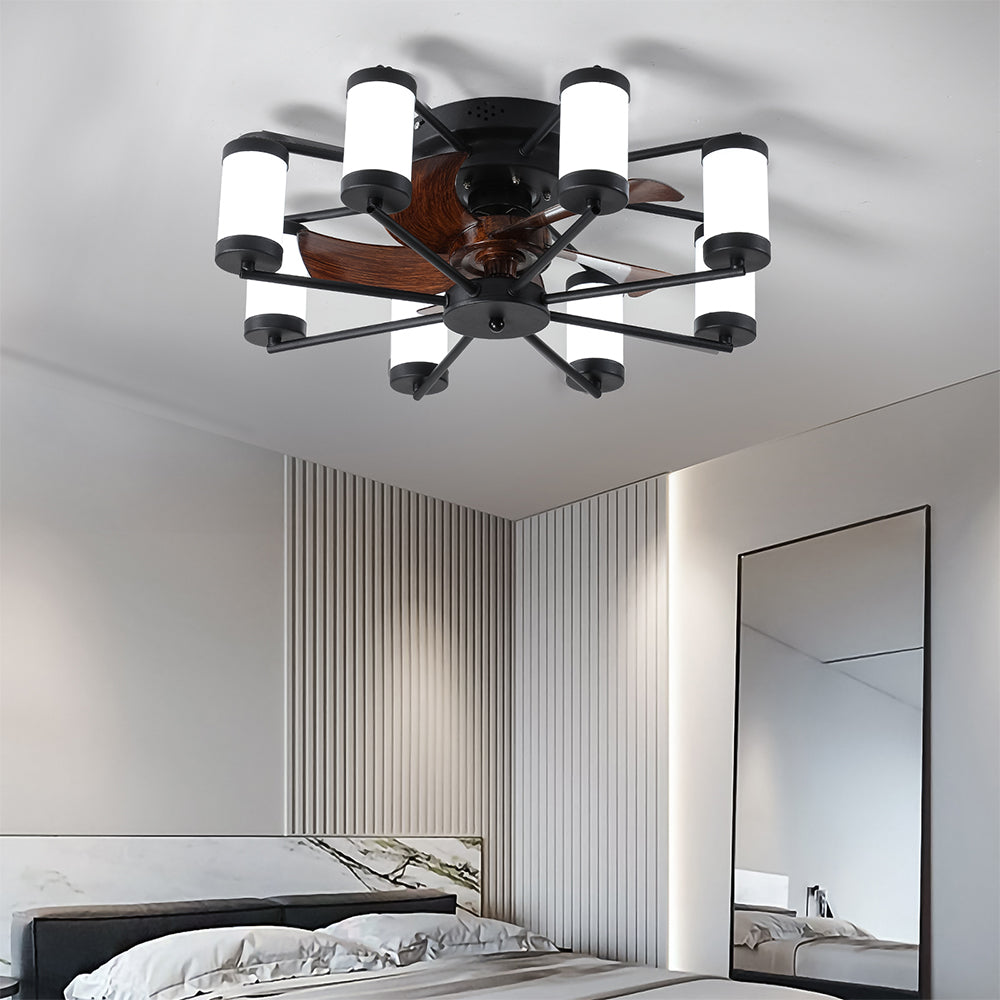 21.7 Inch Windmill Flush Mount Ceiling Fan with Light_1