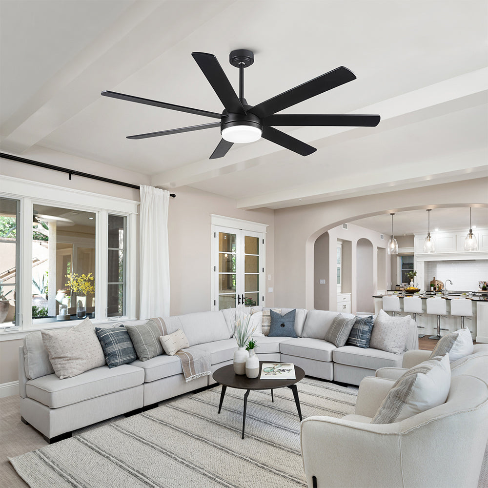 72-Inch Farmhouse Style Ceiling Fan with Plywood Blades_4