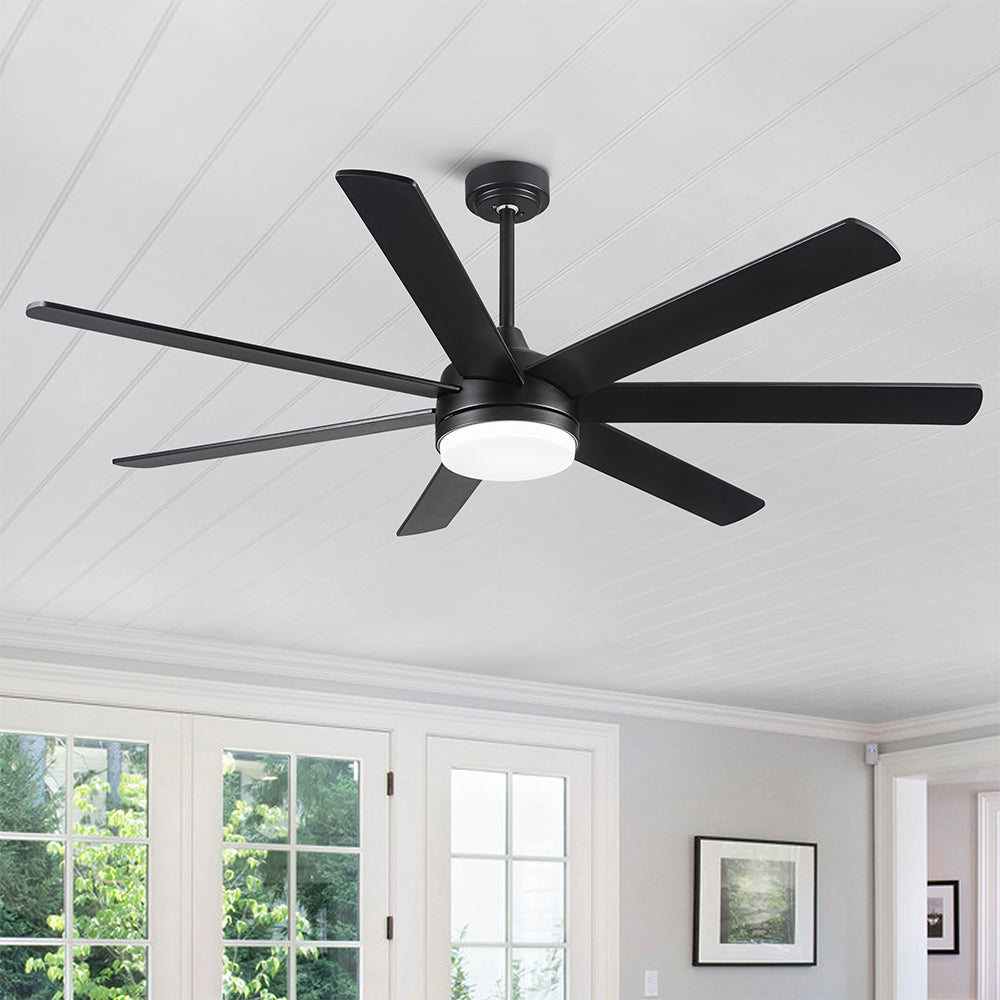 72-Inch Farmhouse Style Ceiling Fan with Plywood Blades_3