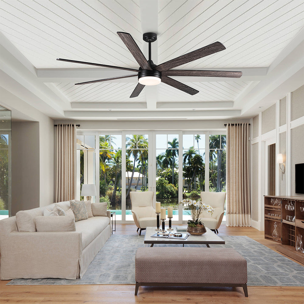 72-Inch Farmhouse Style Ceiling Fan with Plywood Blades_7