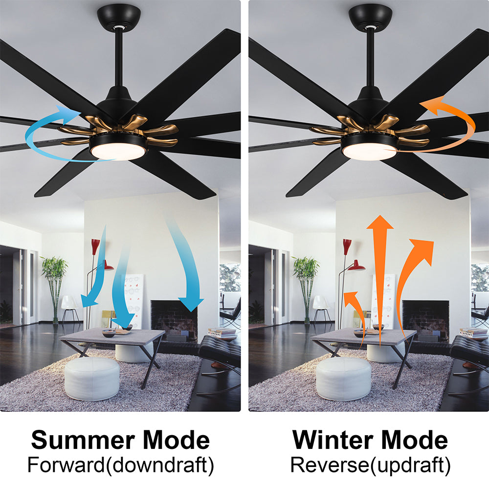 72-Inch Modern Integrated LED Lighting Ceiling Fan_9