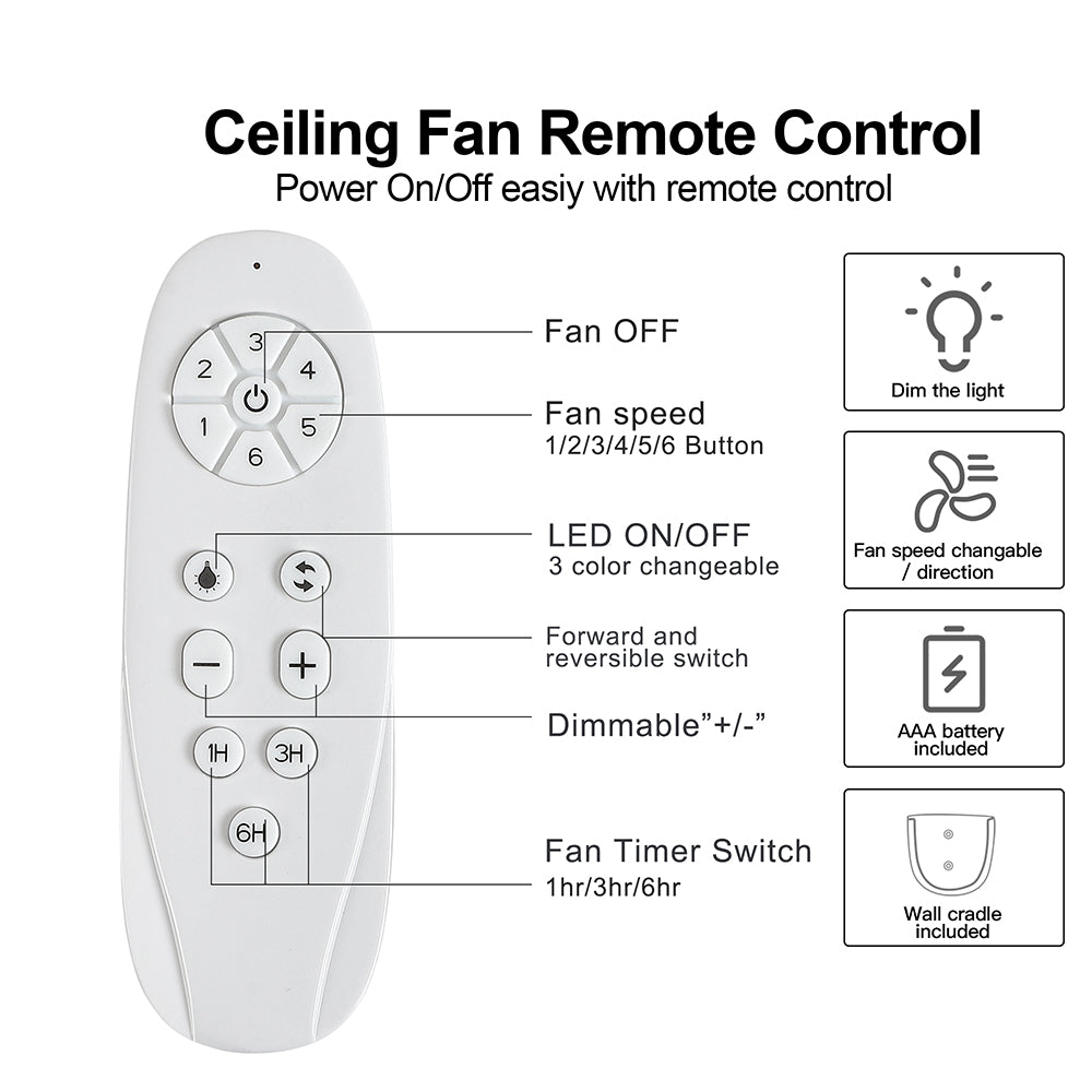 72-Inch Modern Integrated LED Lighting Ceiling Fan_8