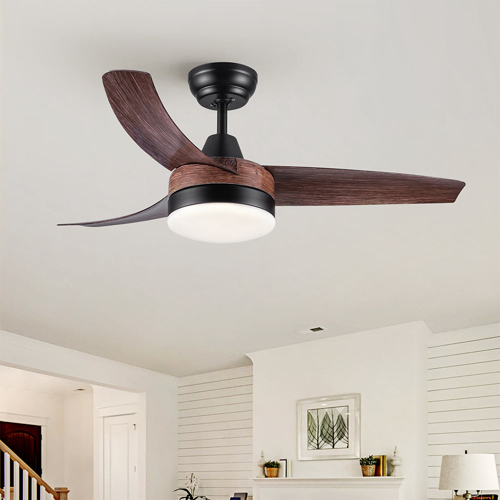 42-Inch Integrated LED Ceiling Fan Lighting - Brown Wood_1