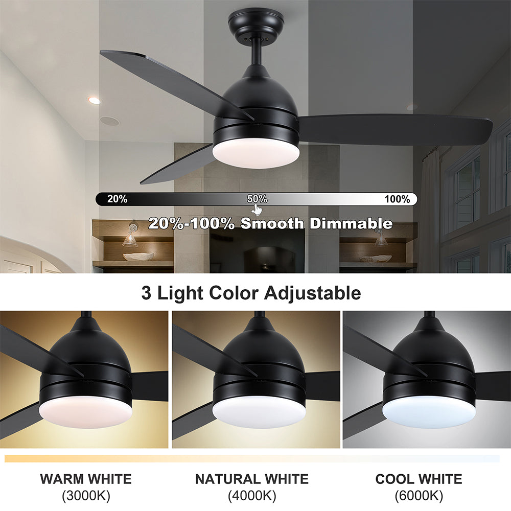 48-Inch Smart Integrated LED Ceiling Fan - Black_6