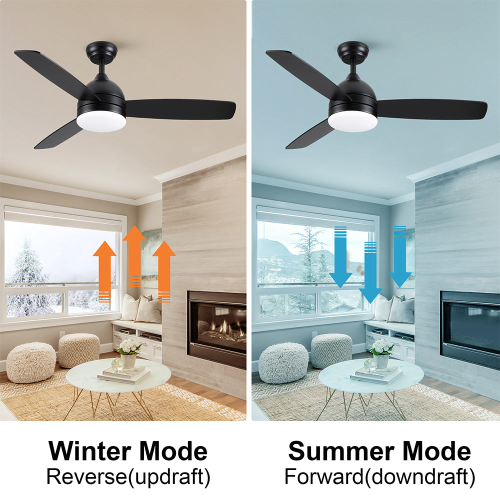 48-Inch Smart Integrated LED Ceiling Fan - Black_5