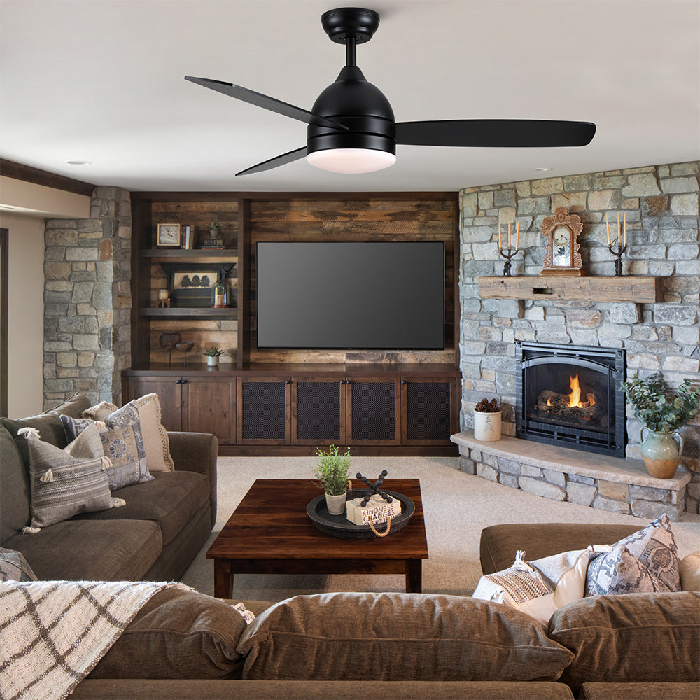 48-Inch Smart Integrated LED Ceiling Fan - Black_2