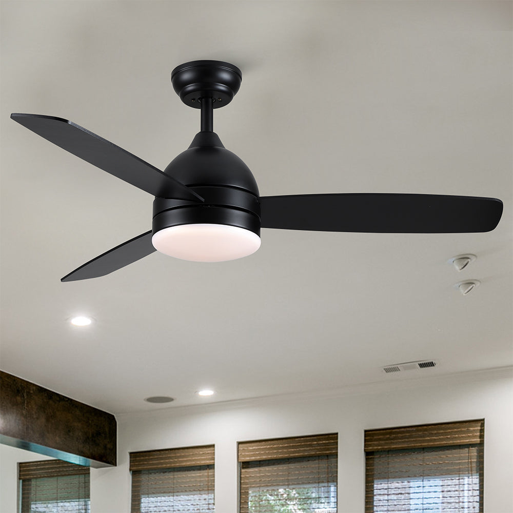 48-Inch Smart Integrated LED Ceiling Fan - Black_1