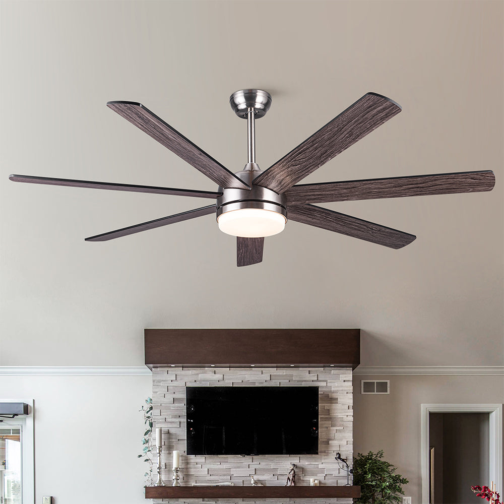 62-Inch Smart Integrated LED Ceiling Fan - Brushed Nickel_2