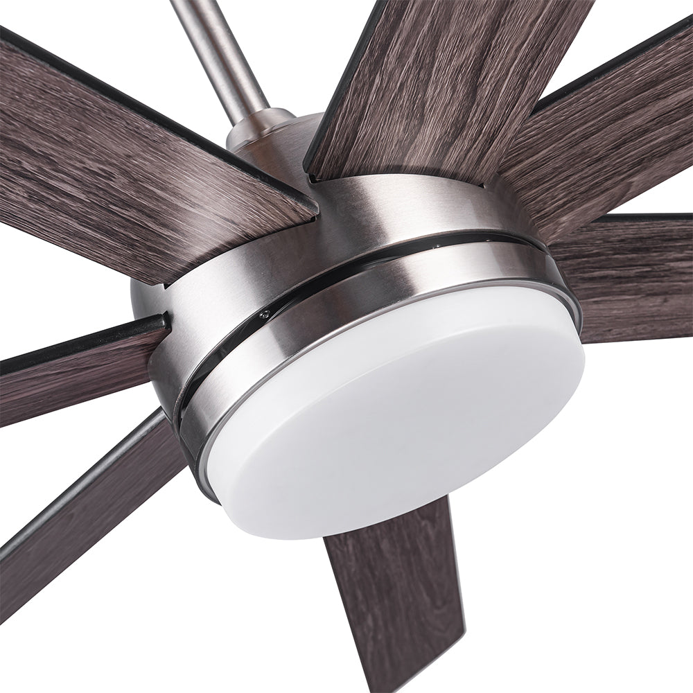 62-Inch Smart Integrated LED Ceiling Fan - Brushed Nickel_1