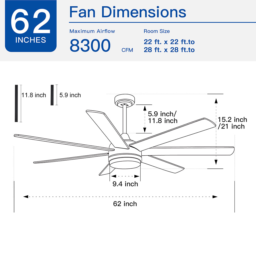 62-Inch Smart Integrated LED Ceiling Fan - Brushed Nickel_9