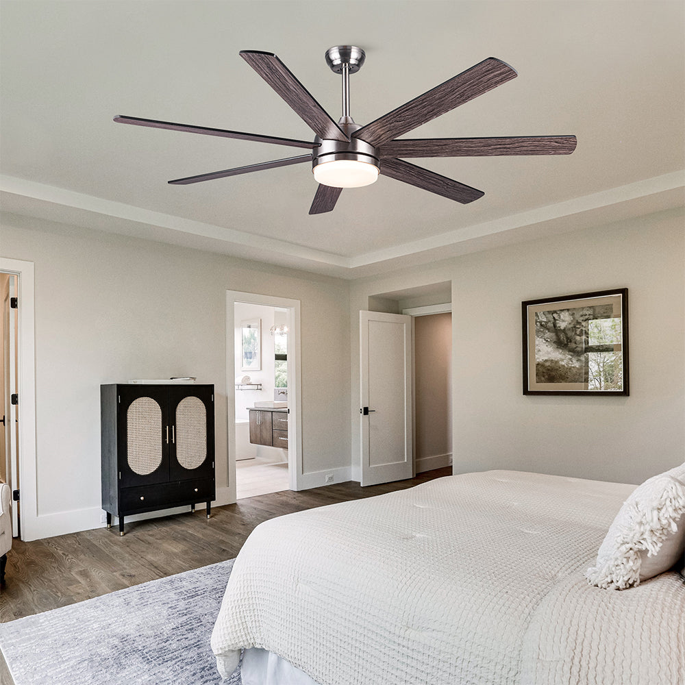 62-Inch Smart Integrated LED Ceiling Fan - Brushed Nickel_5