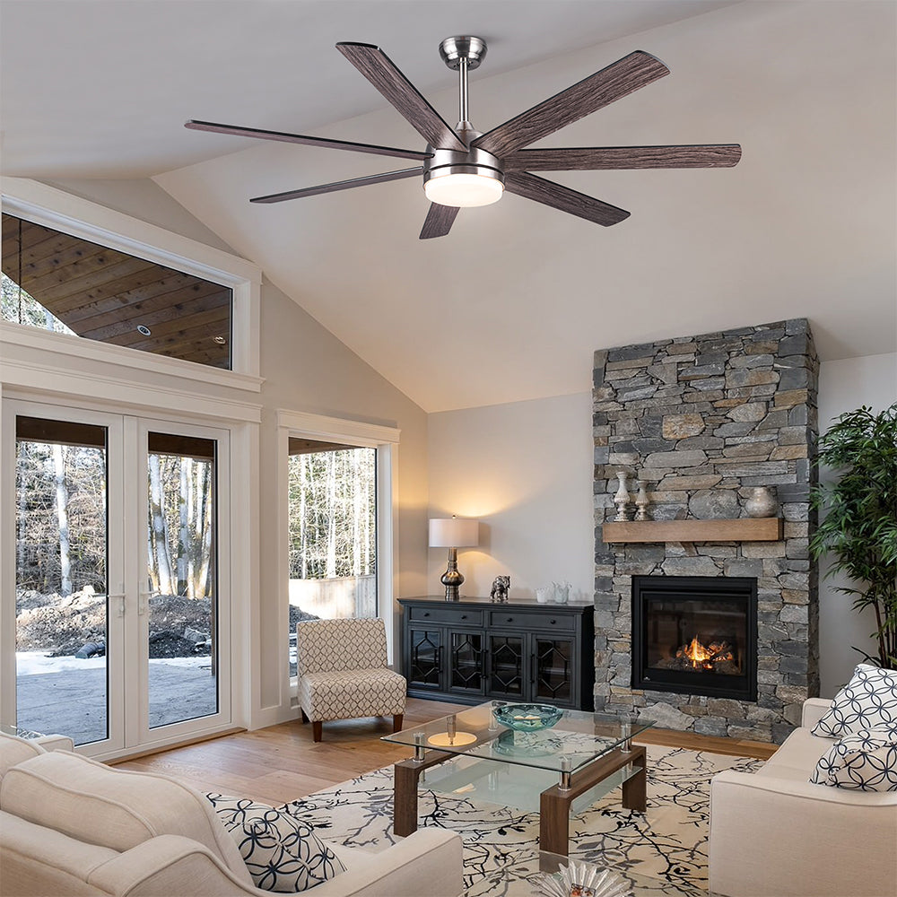 62-Inch Smart Integrated LED Ceiling Fan - Brushed Nickel_4