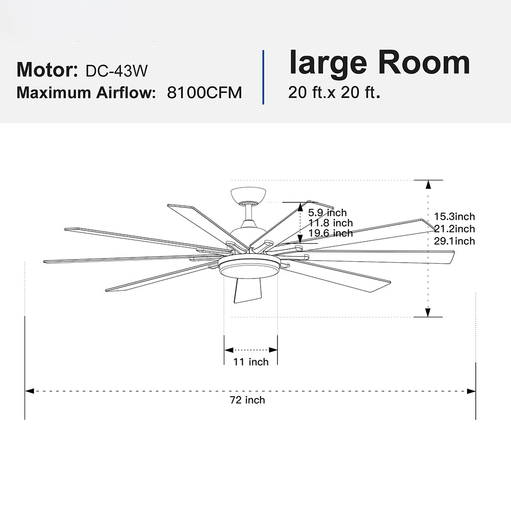 72-Inch Smart Integrated LED Ceiling Fan Lighting - Brushed Nickel_8