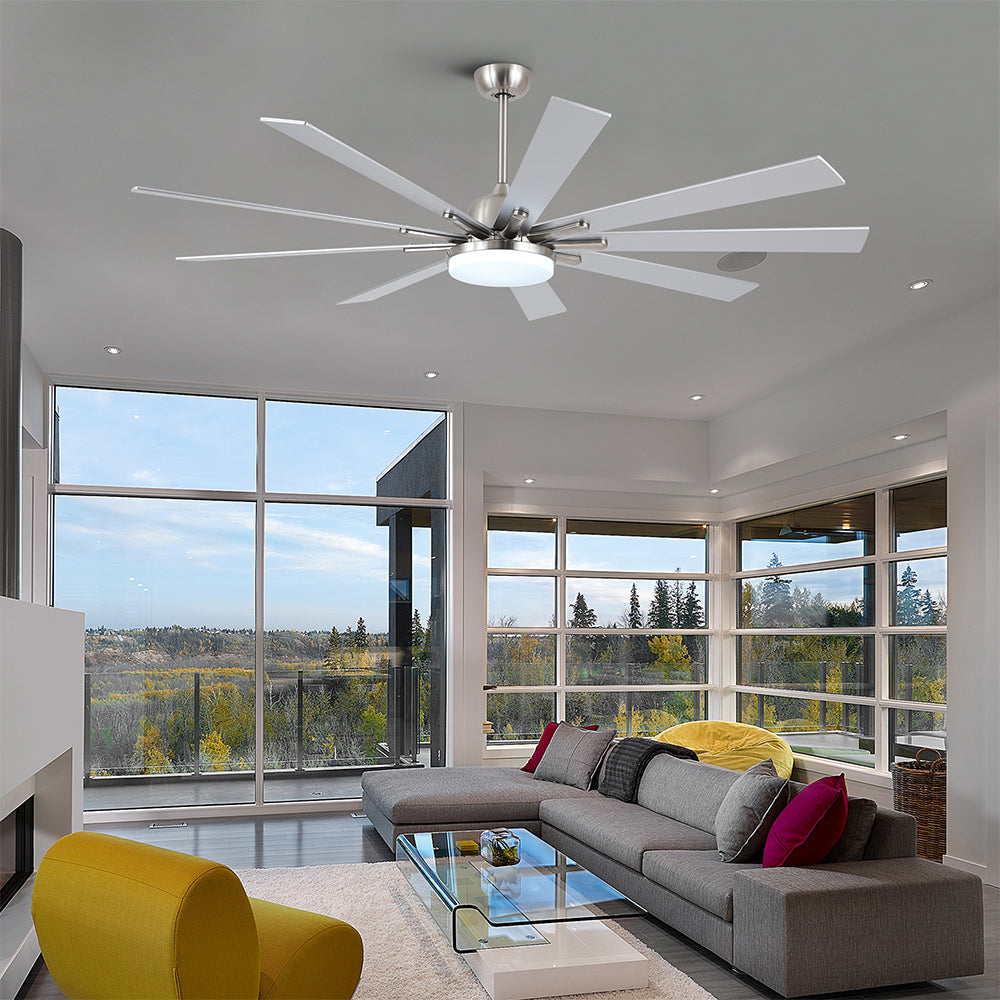 72-Inch Smart Integrated LED Ceiling Fan Lighting - Brushed Nickel_5