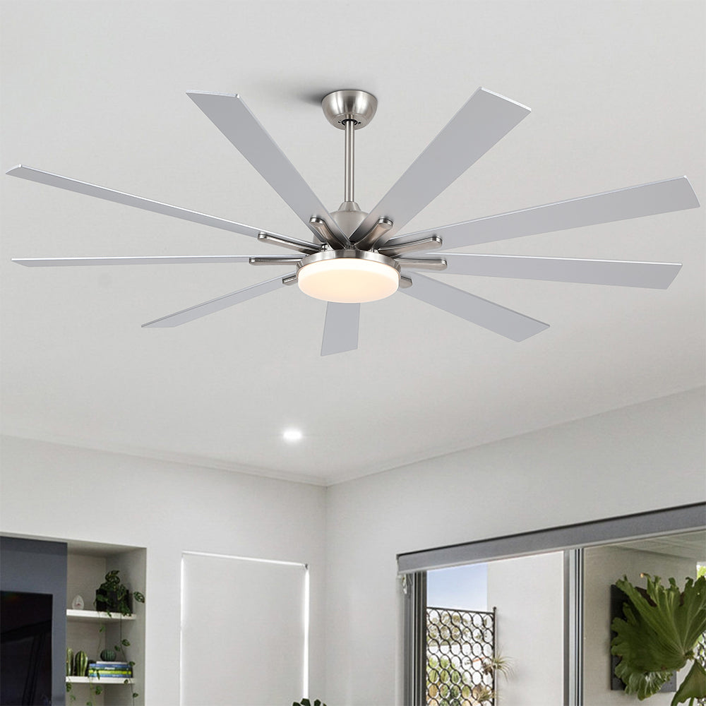 72-Inch Smart Integrated LED Ceiling Fan Lighting - Brushed Nickel_4