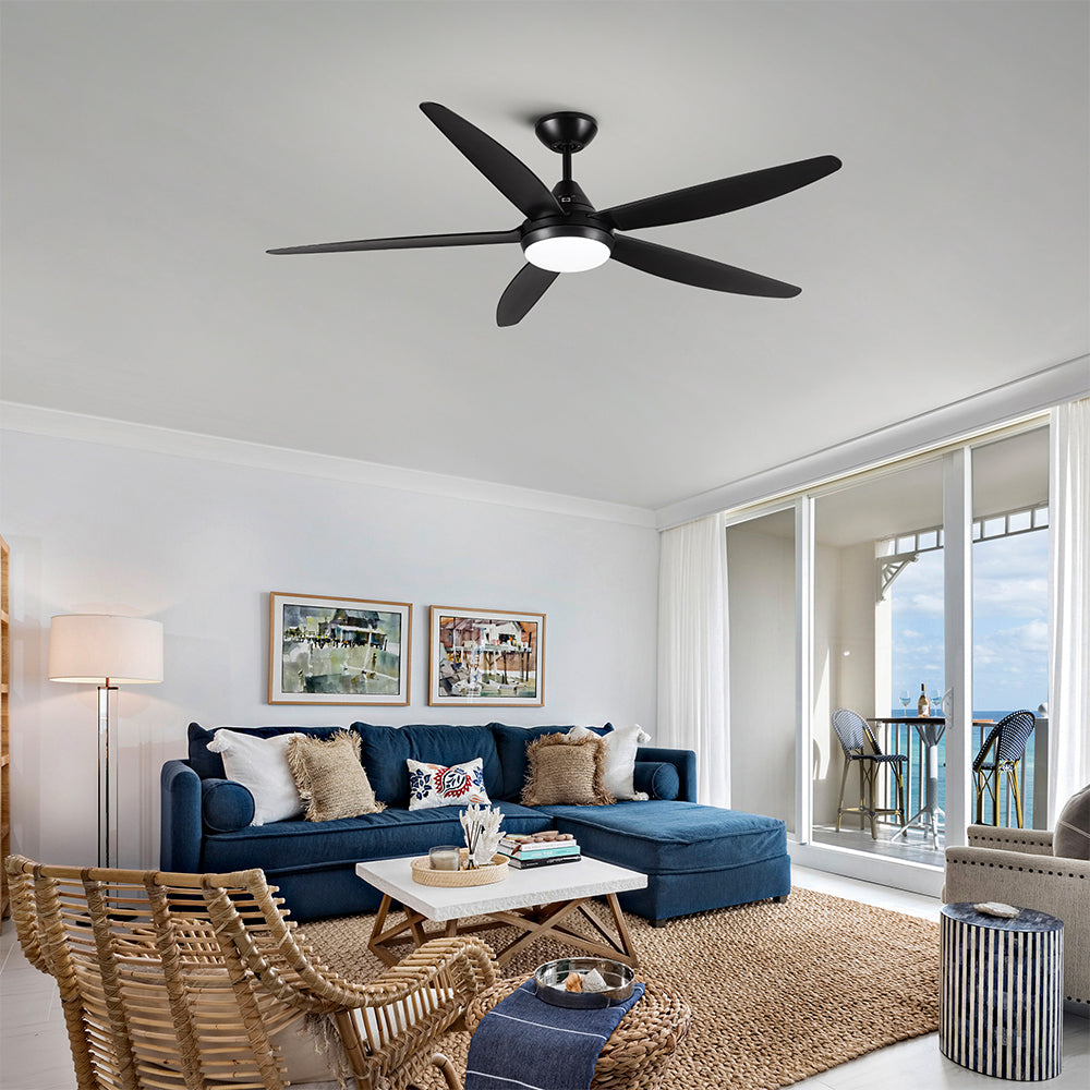 56-Inch Integrated LED Ceiling Fan Lighting - Black_9