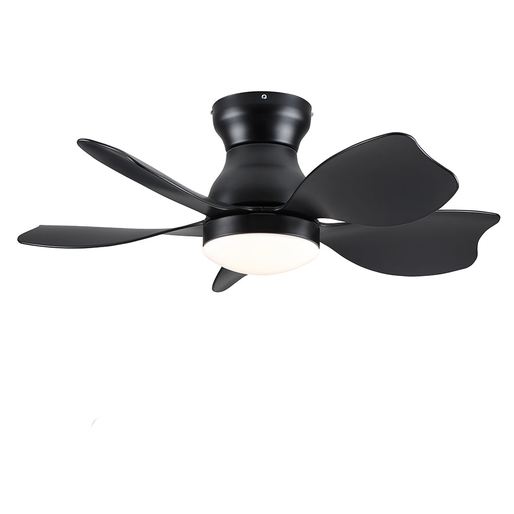 30-Inch Ceiling Fan Lighting for Small Children Room - Black_0