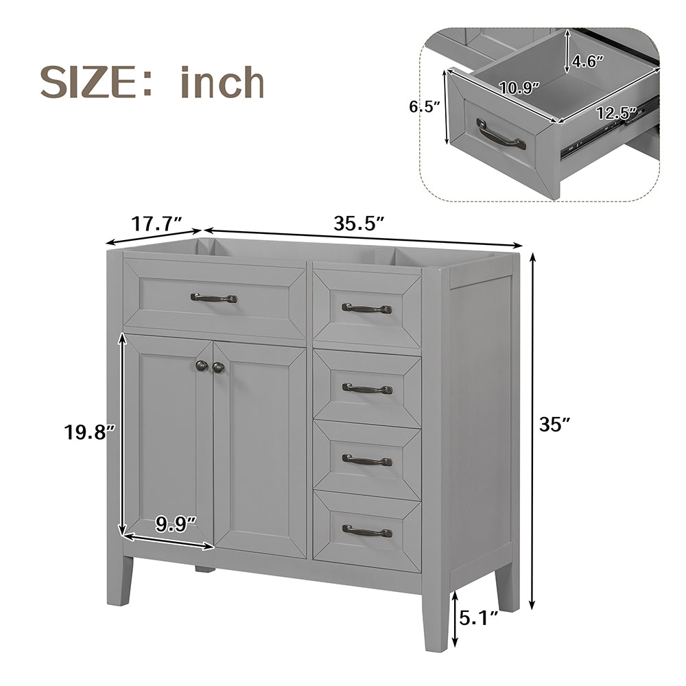 Bathroom Vanity Base - Grey_9