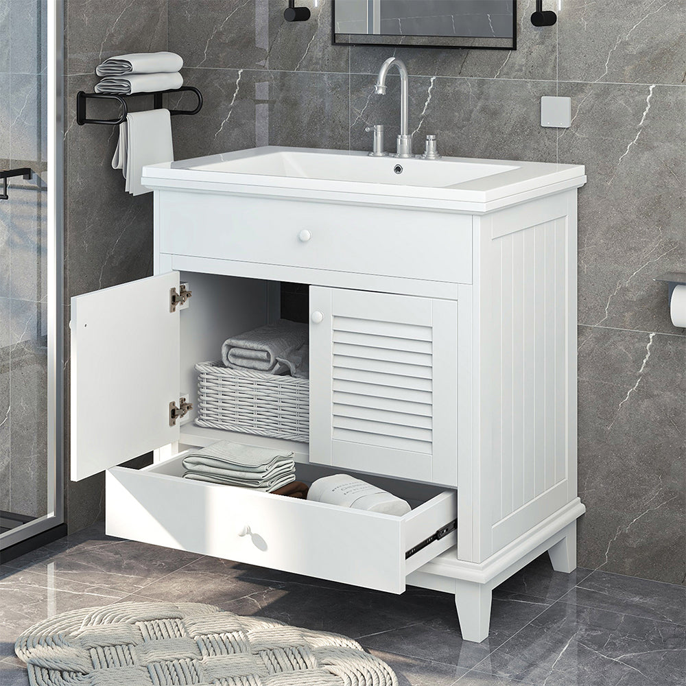 Bathroom Vanity with Sink - White_5