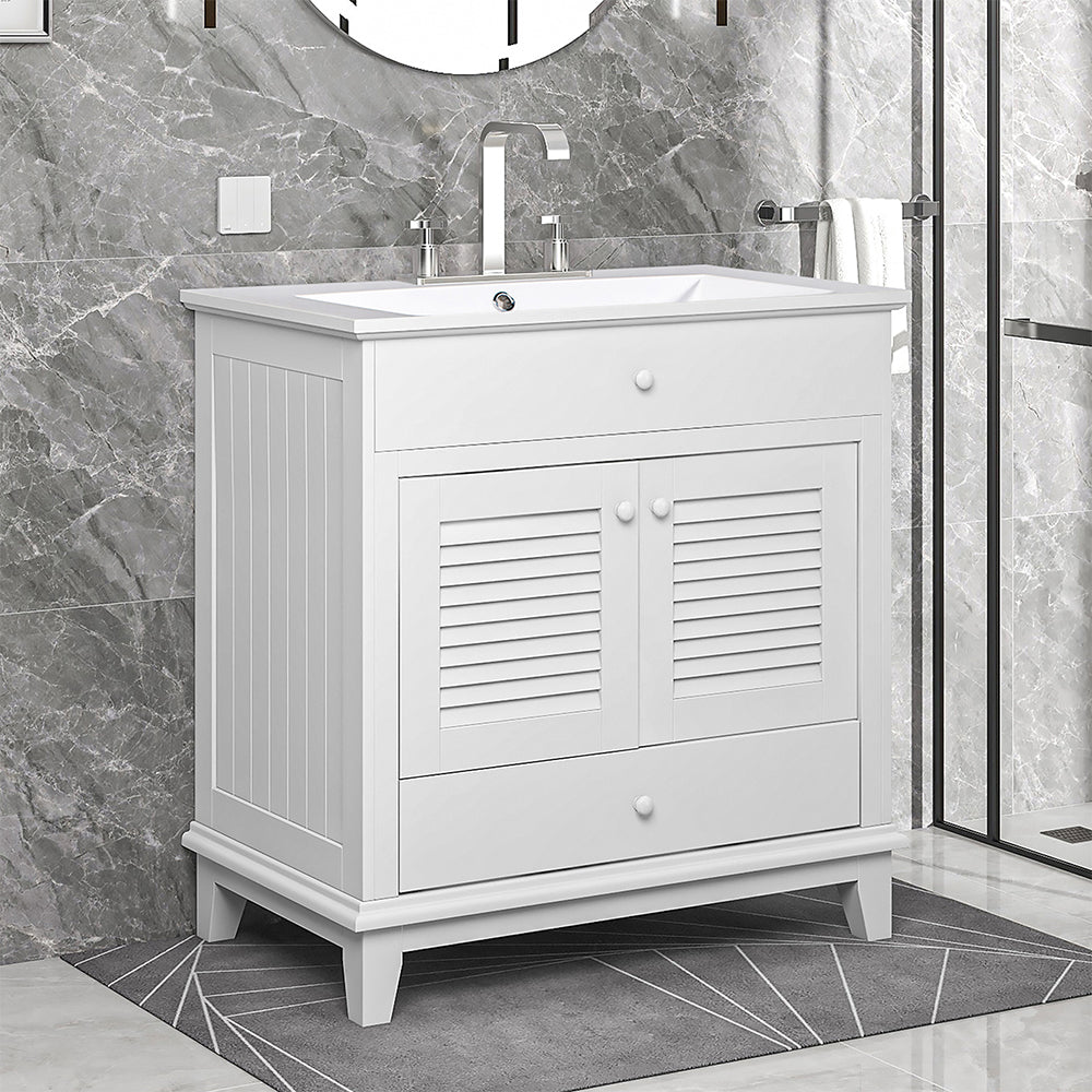 Bathroom Vanity with Sink - White_4