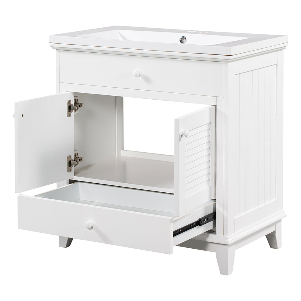 Bathroom Vanity with Sink - White_3