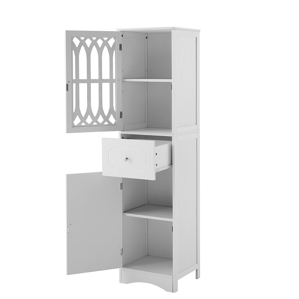 Tall Bathroom Cabinet - White_6