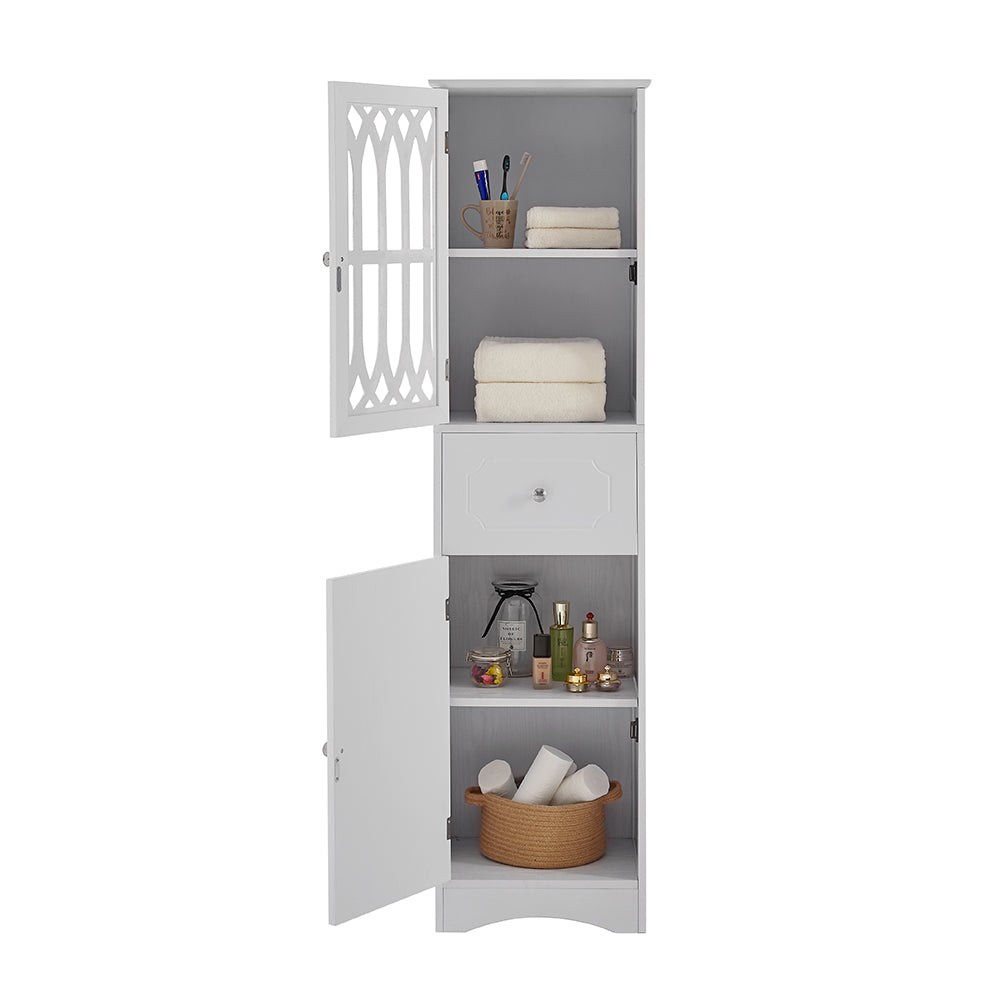 Tall Bathroom Cabinet - White_4