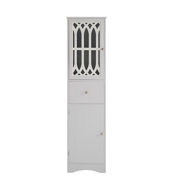 Tall Bathroom Cabinet - White_0