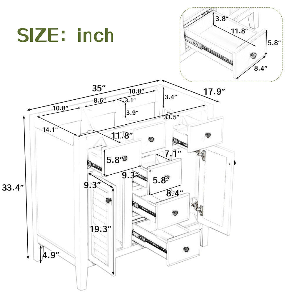 Bathroom Vanity Base  - White_10