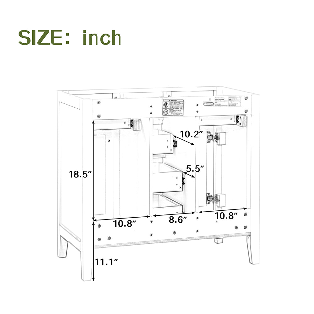 Bathroom Vanity with Ceramic Basin - White_12