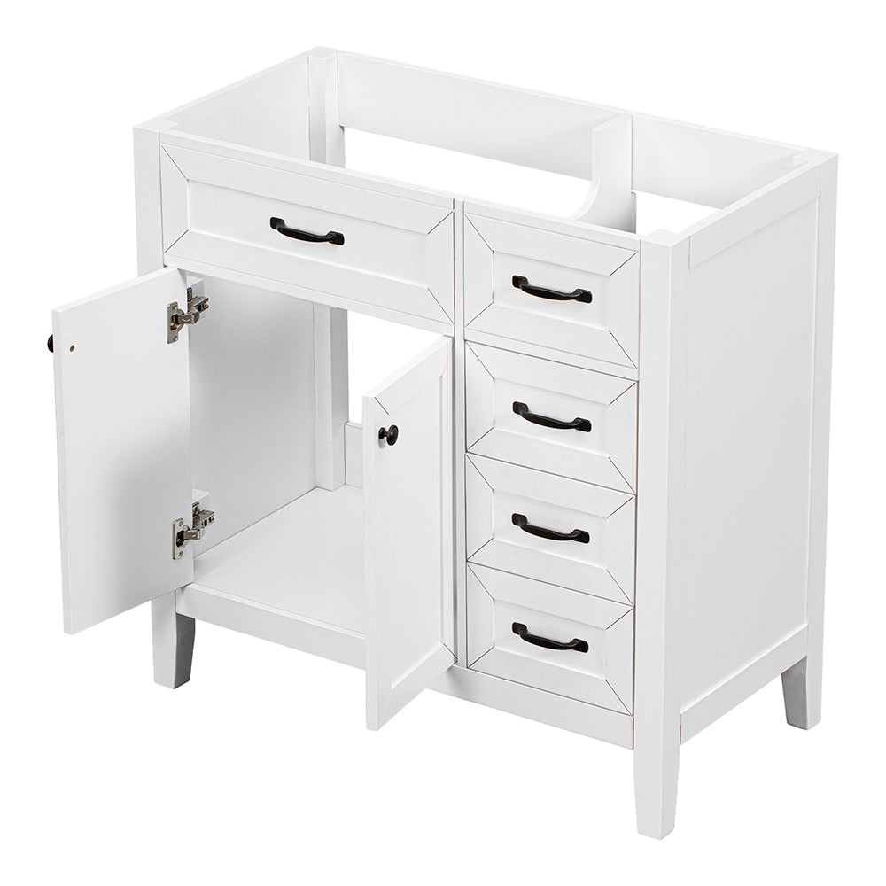 Bathroom Vanity Base without Sink - White_2