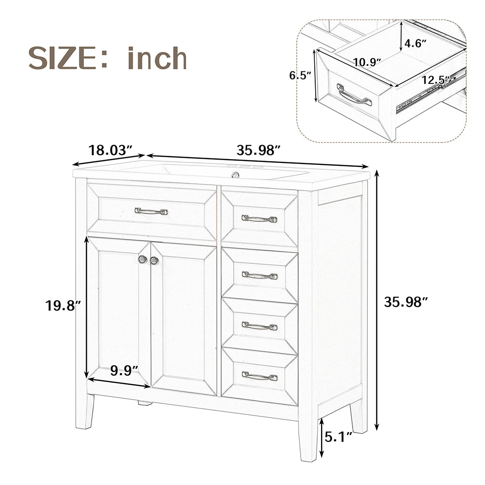 Bathroom Vanity & Sink Combo - White_10