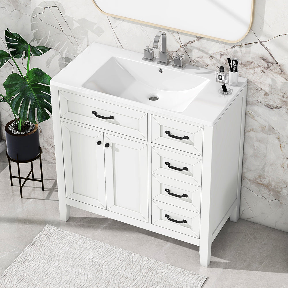 Bathroom Vanity & Sink Combo - White_2