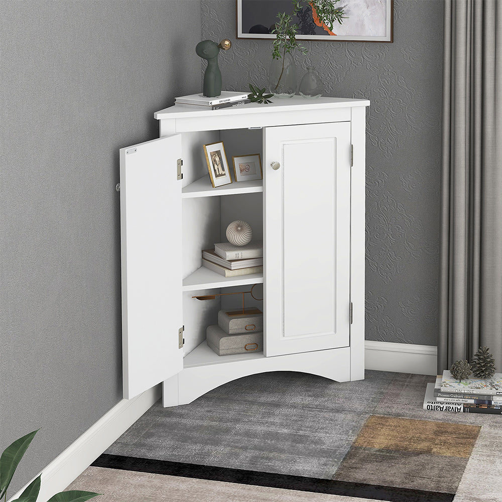 Triangle Freestanding Cabinet - White_3